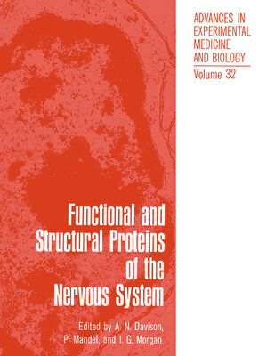 cover image of Functional and Structural Proteins of the Nervous System
